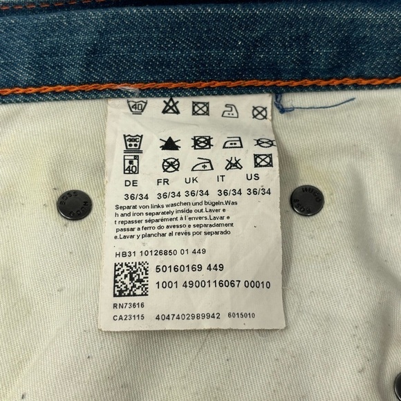 BOSS HUGO BOSS Men’s Button Fly Regular Fit Jeans FRIENDS OF THE HIGH LI… - Picture 10 of 10